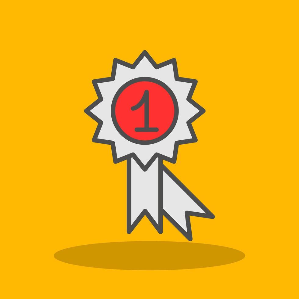 Number Filled Shadow Icon vector