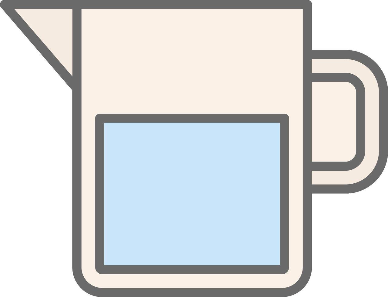 Water Jar Line Filled Light Icon vector
