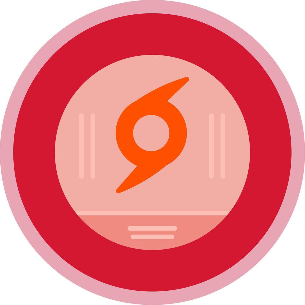 Hurricane Flat Multi Circle Icon vector