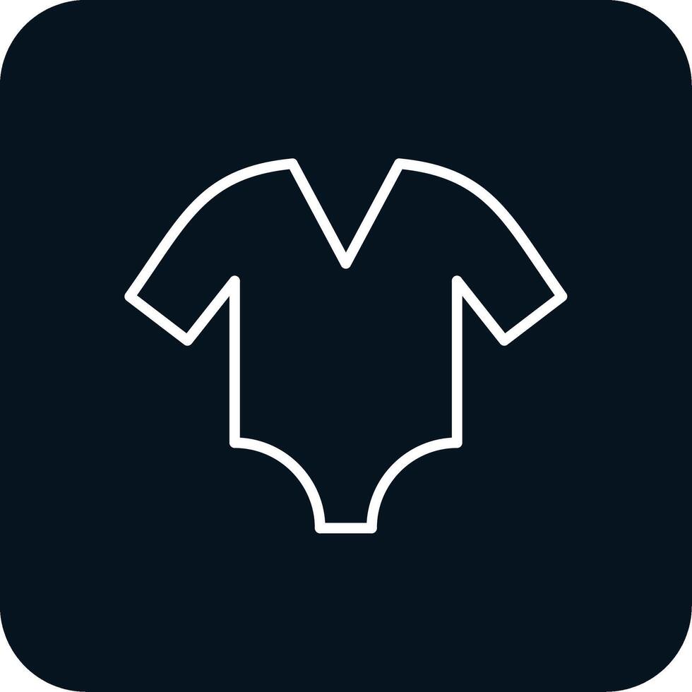 Bodysuit Line Red Circle Icon vector
