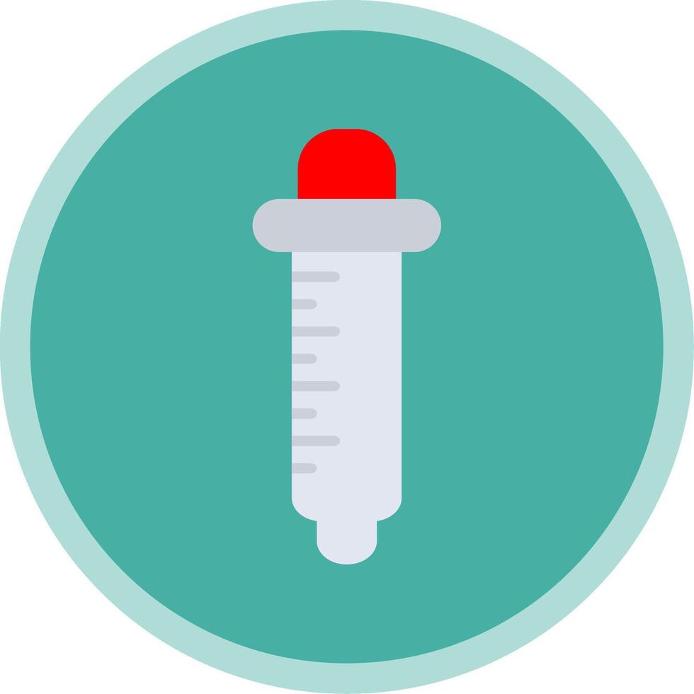 Pipette Flat Multi Circle Icon vector
