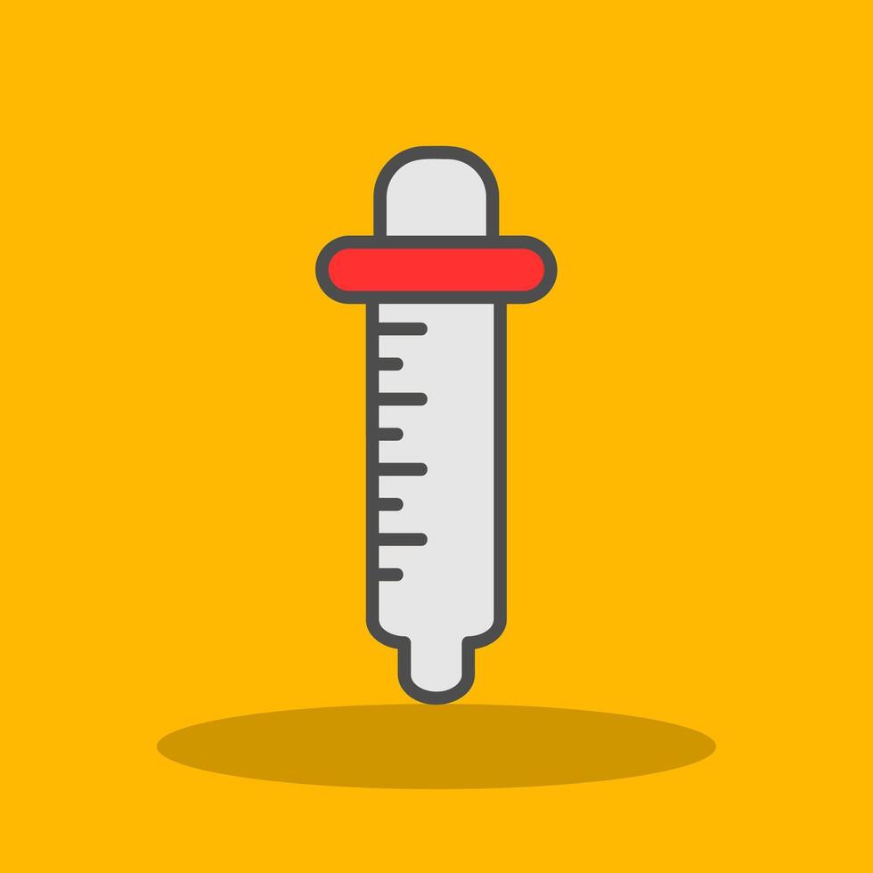 Pipette Filled Shadow Icon vector