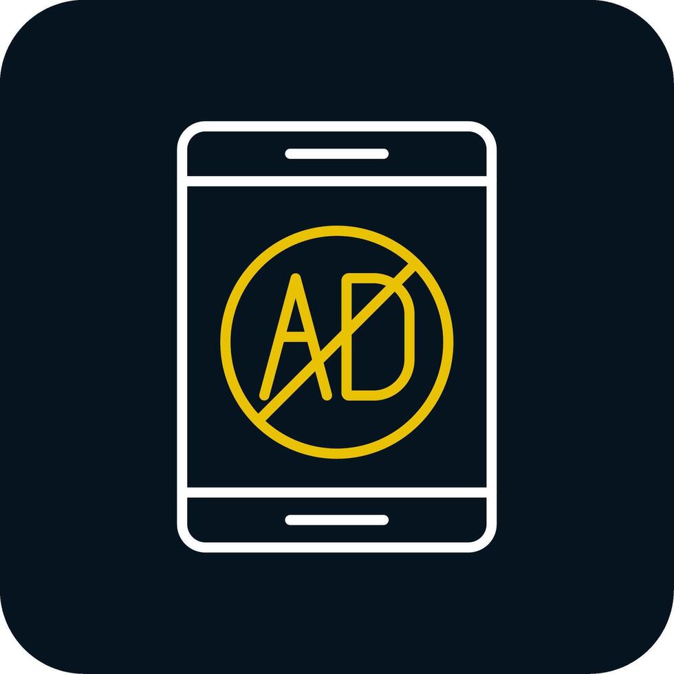 Ad Blocker Line Red Circle Icon vector