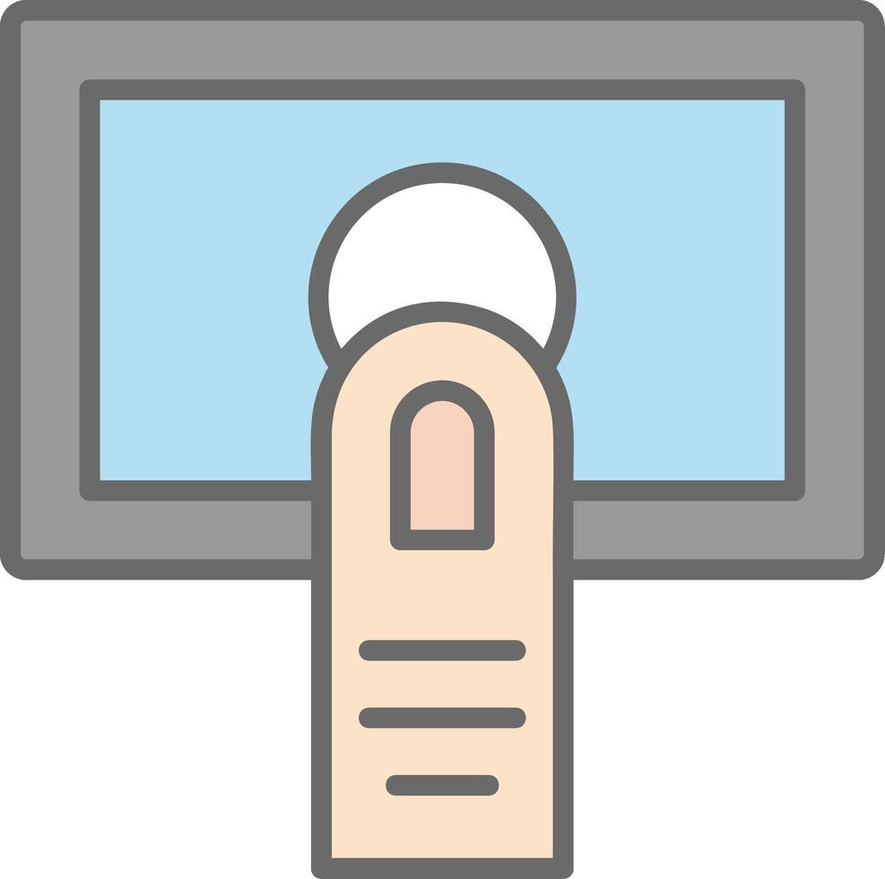 Tablet Line Filled Light Icon vector