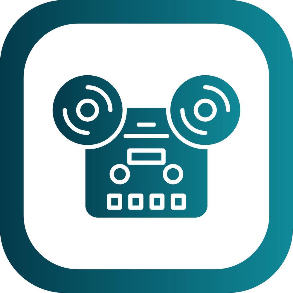 Tape Glyph Gradient Corner Icon vector