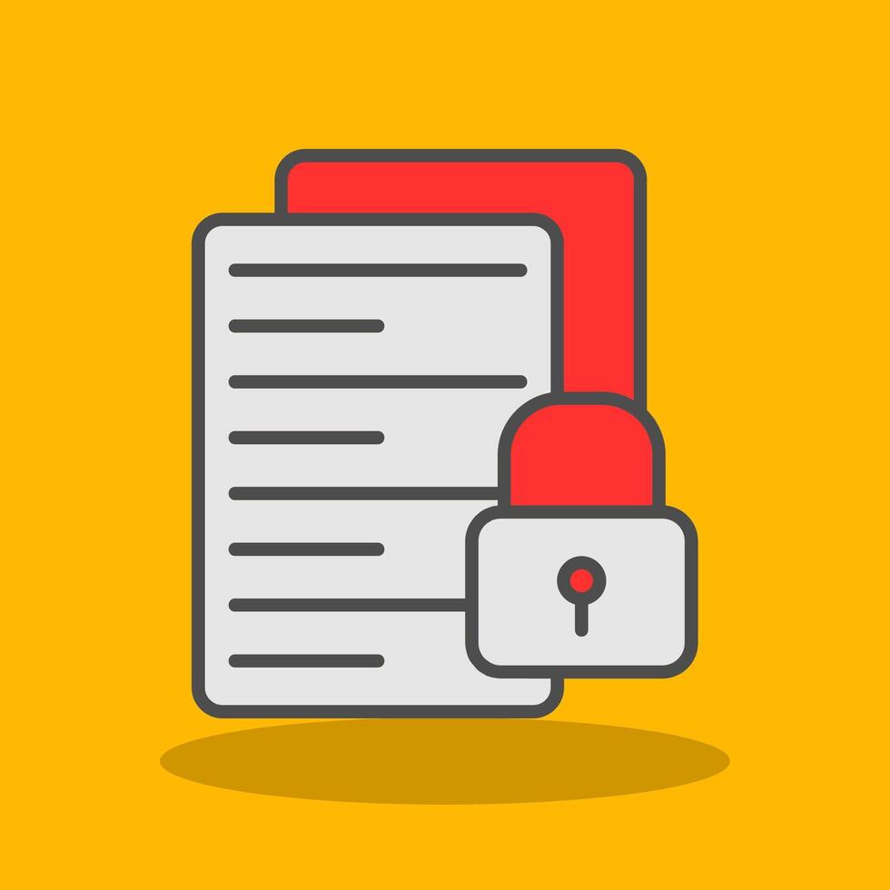 File Filled Shadow Icon vector