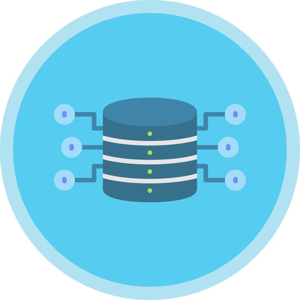 Server Storage Flat Multi Circle Icon vector