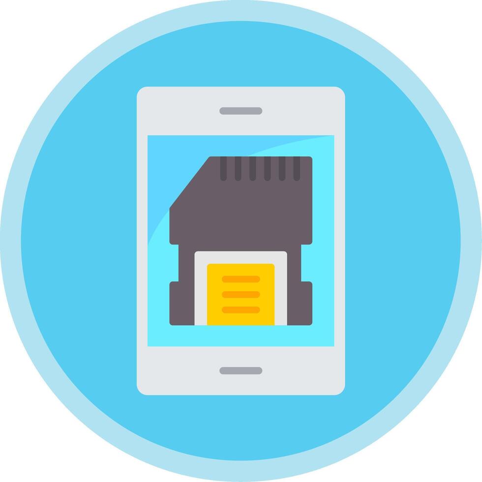 Sd Card Flat Multi Circle Icon vector