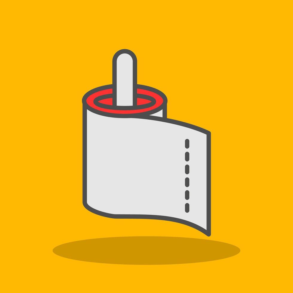Paper Towel Filled Shadow Icon vector