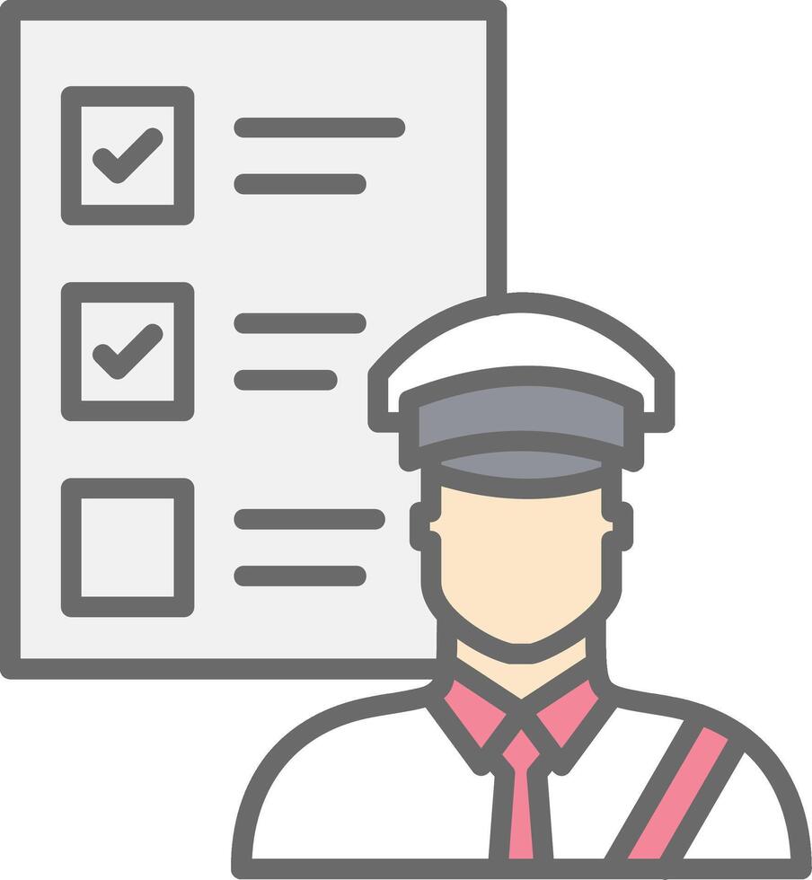Customs Clearance Line Filled Light Icon vector