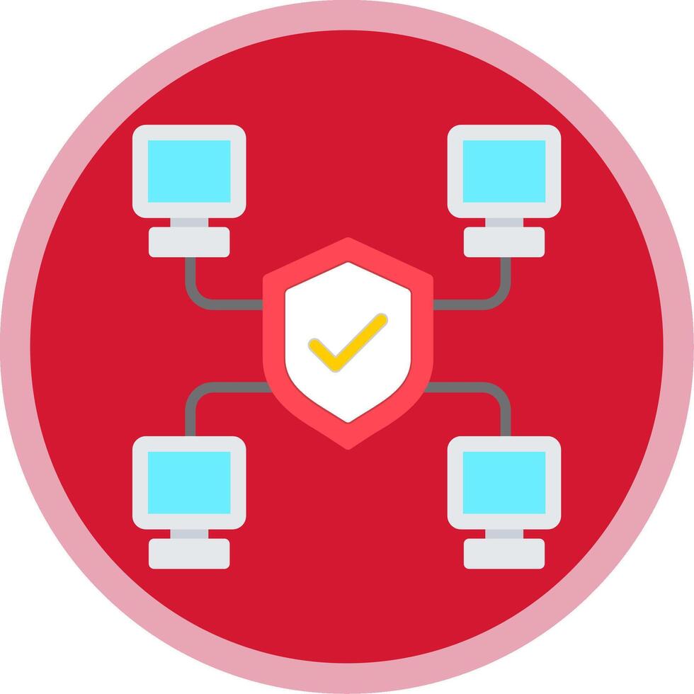 Network Flat Multi Circle Icon vector
