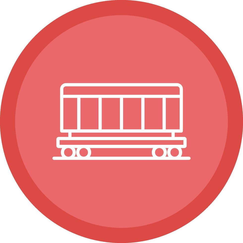 Cargo Train Line Multi Circle Icon vector