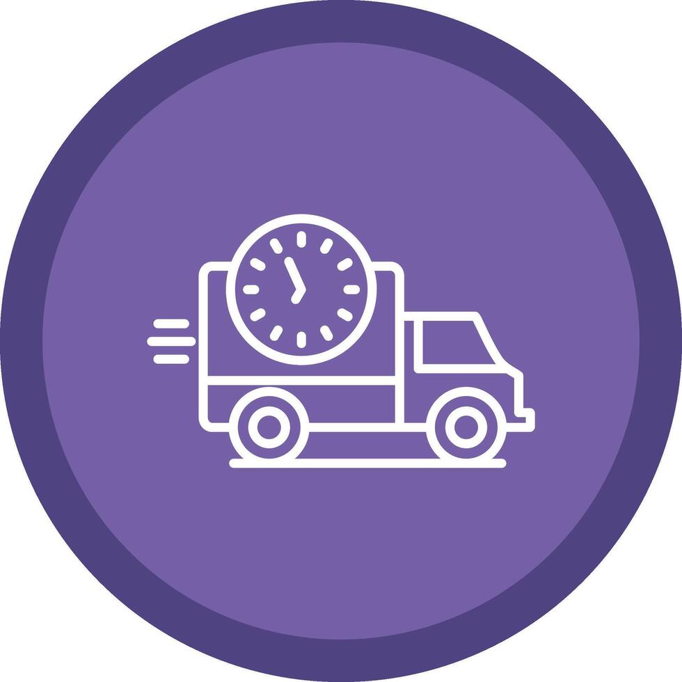 Delivery Time Line Multi Circle Icon vector