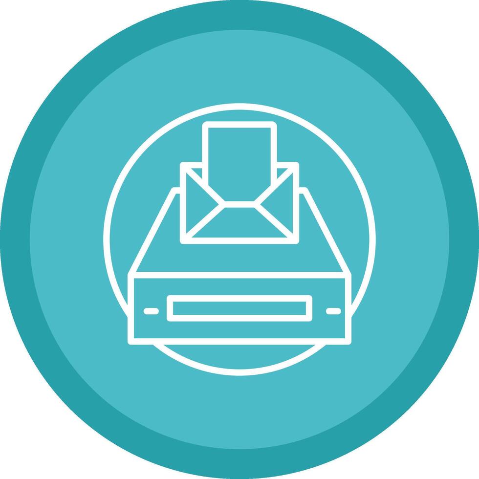 Project Inbox Line Multi Circle Icon vector