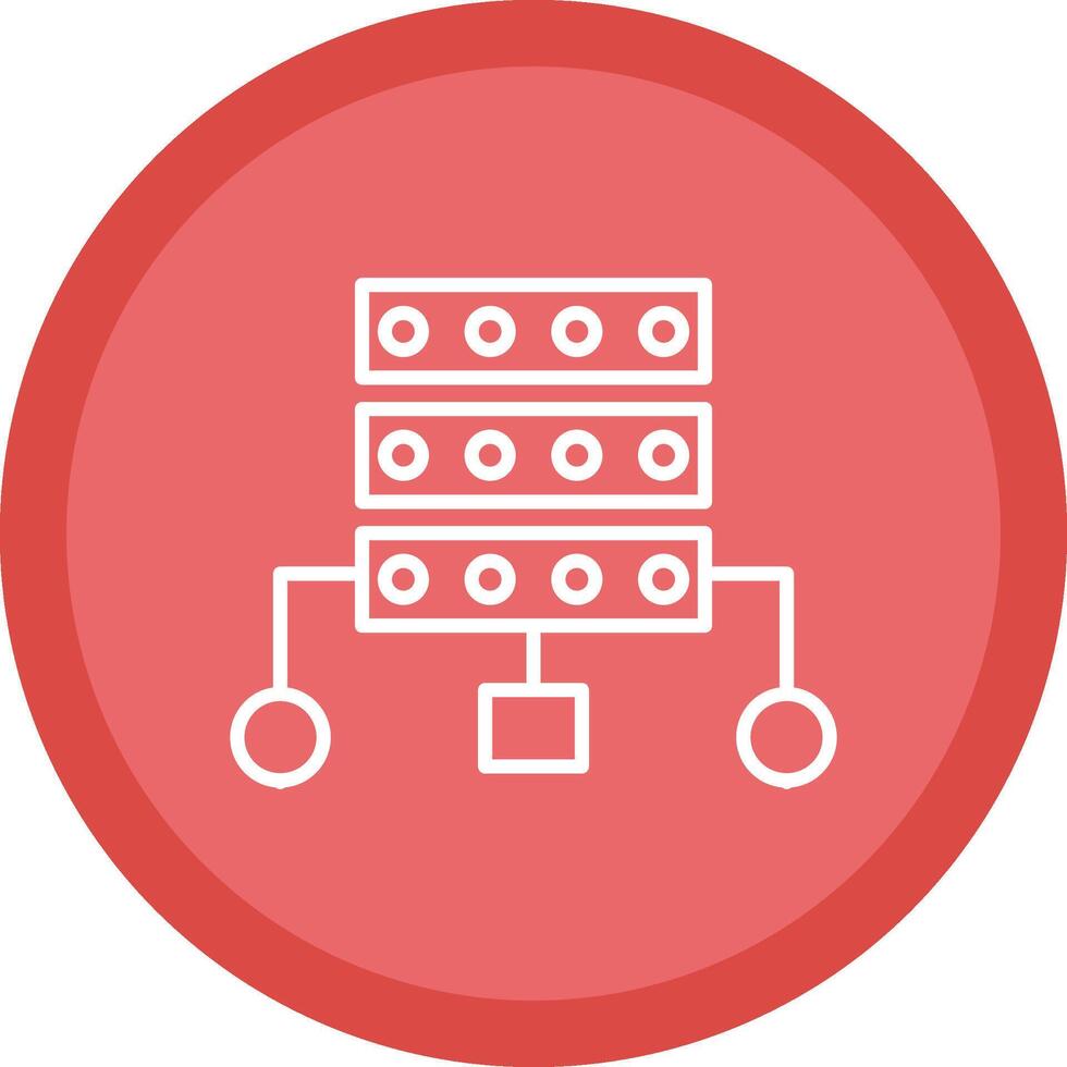 Data Structure Line Multi Circle Icon vector