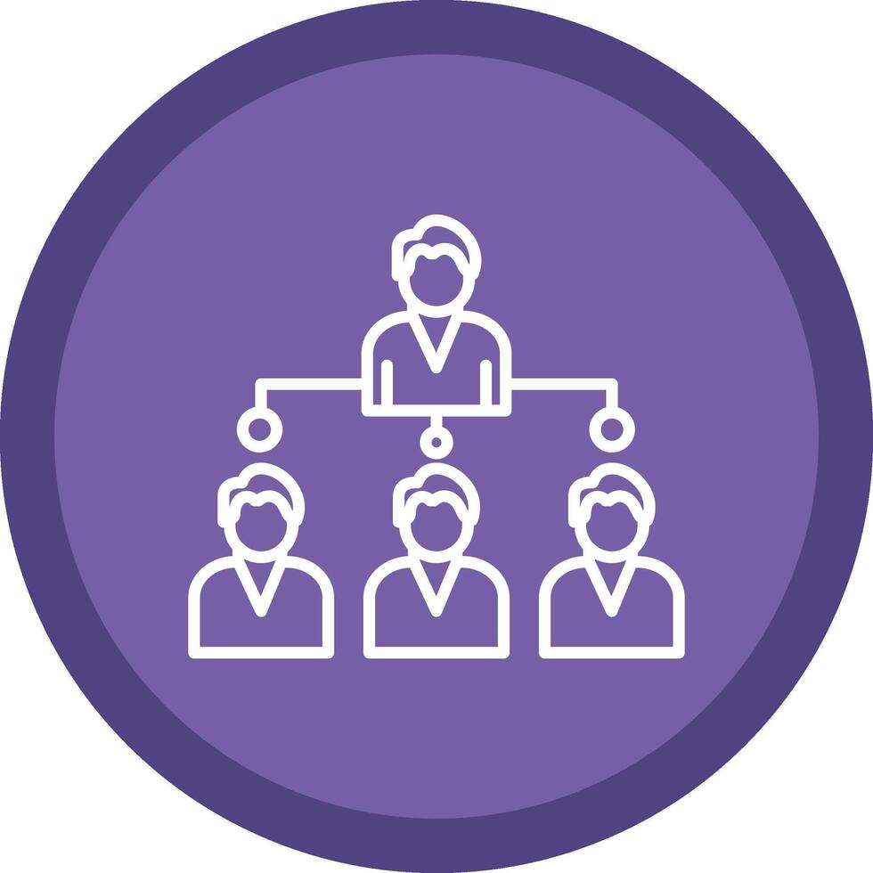 Company Structure Line Multi Circle Icon vector