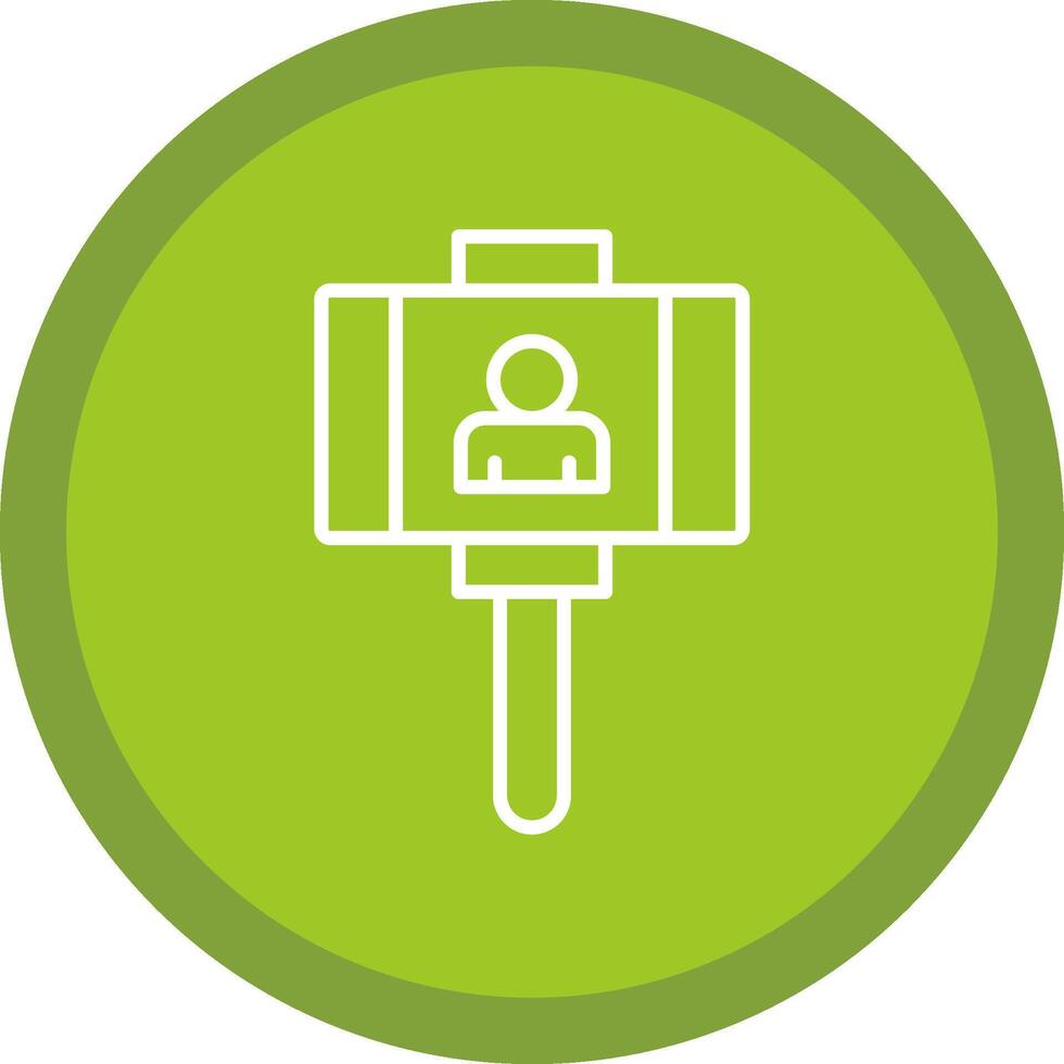Vlogger Line Multi Circle Icon vector