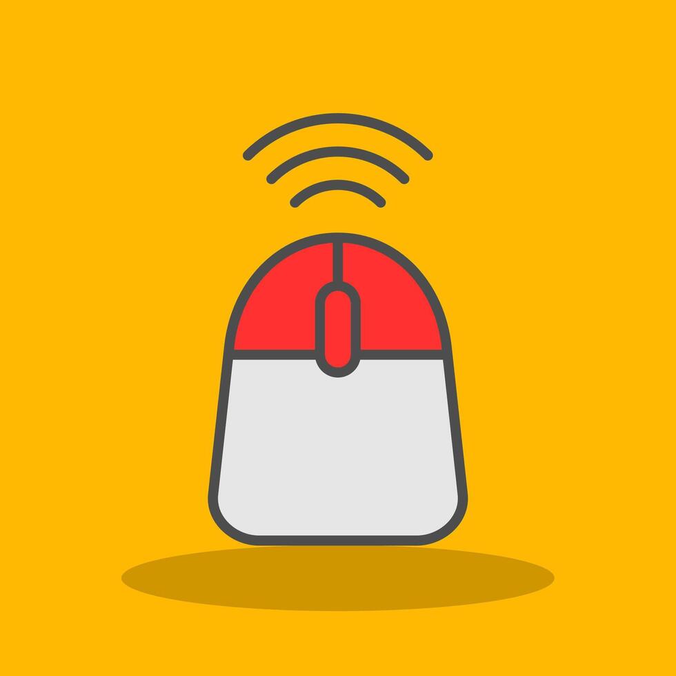 Mouse Filled Shadow Icon vector