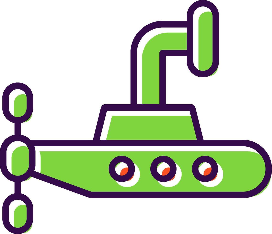 Submarine filled Design Icon vector