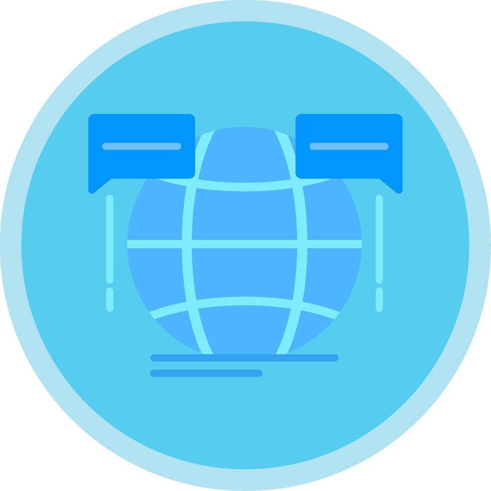 Global Forum Flat Multi Circle Icon vector
