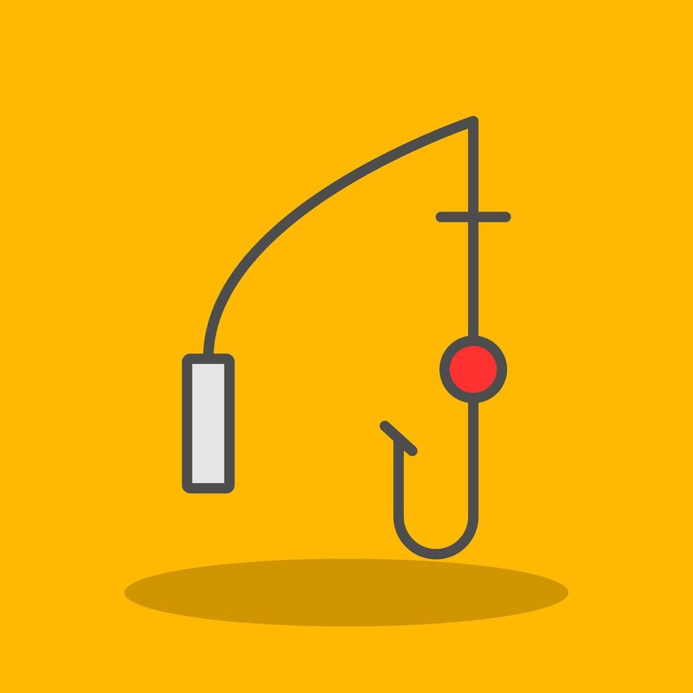 Rod Filled Shadow Icon vector