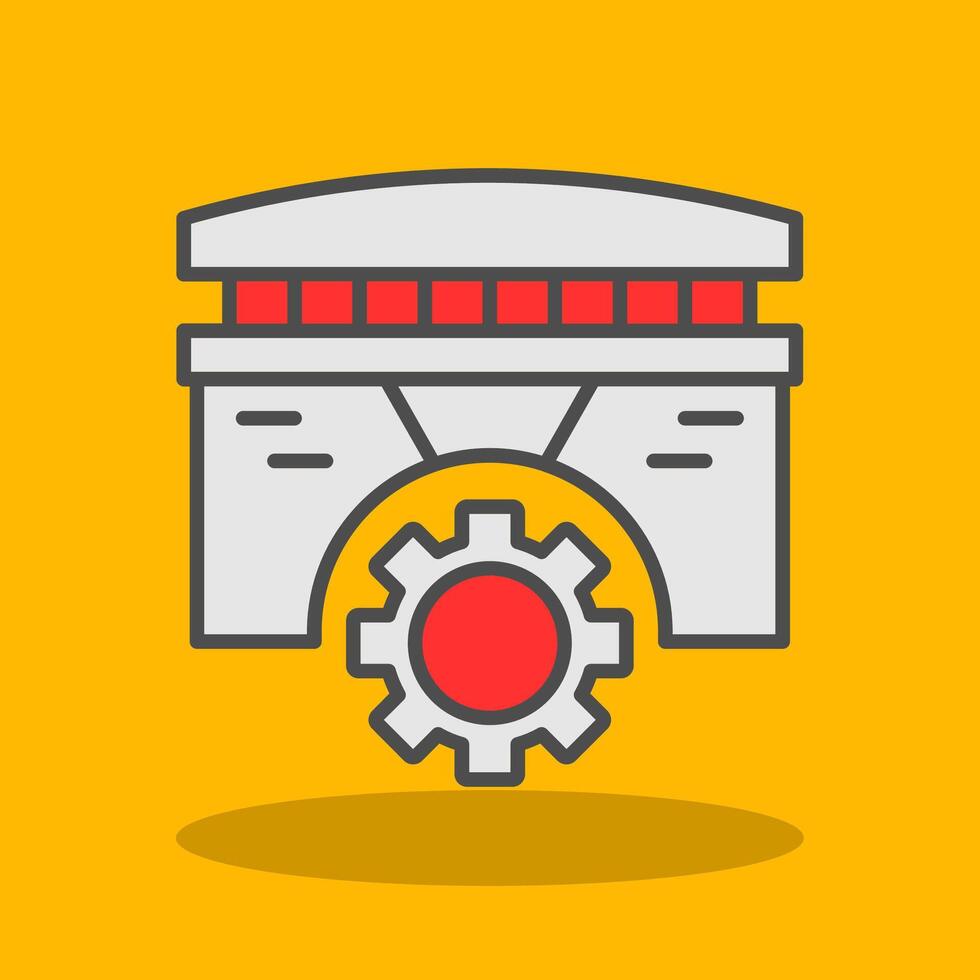 Bridge Filled Shadow Icon vector