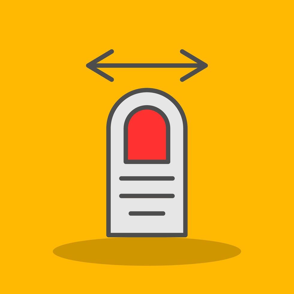 Tap Drag Filled Shadow Icon vector