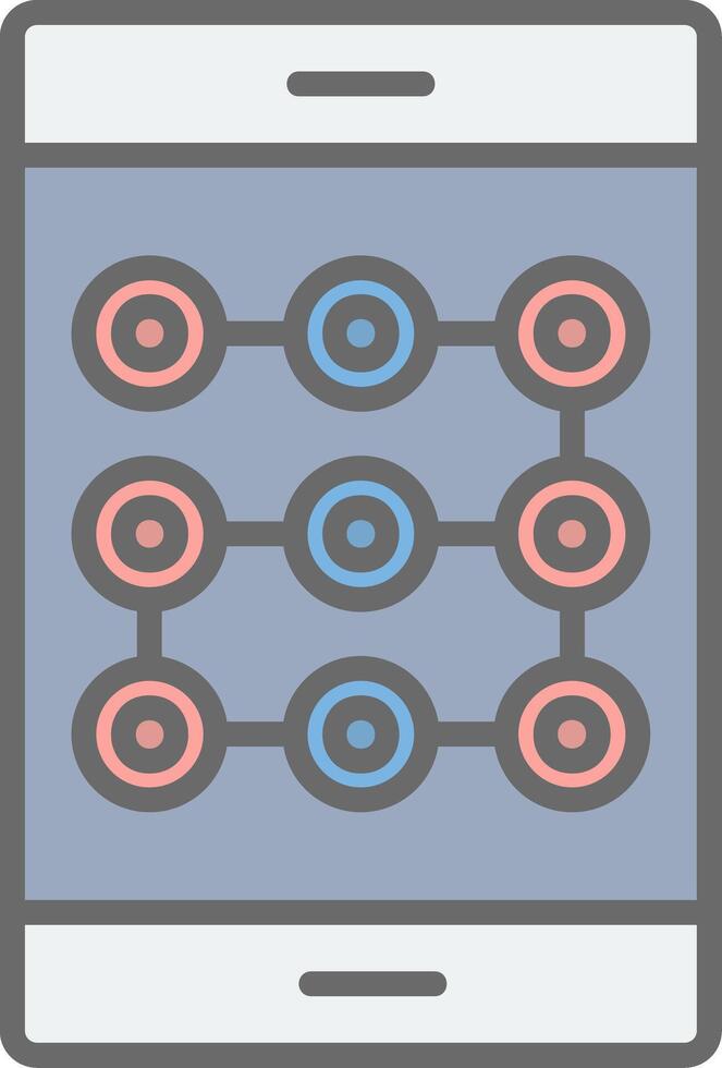Lock Pattern Line Filled Light Icon vector