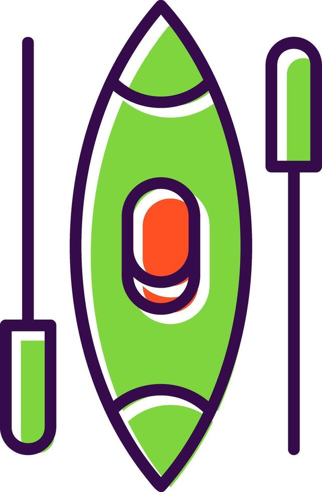 Canoe filled Design Icon vector