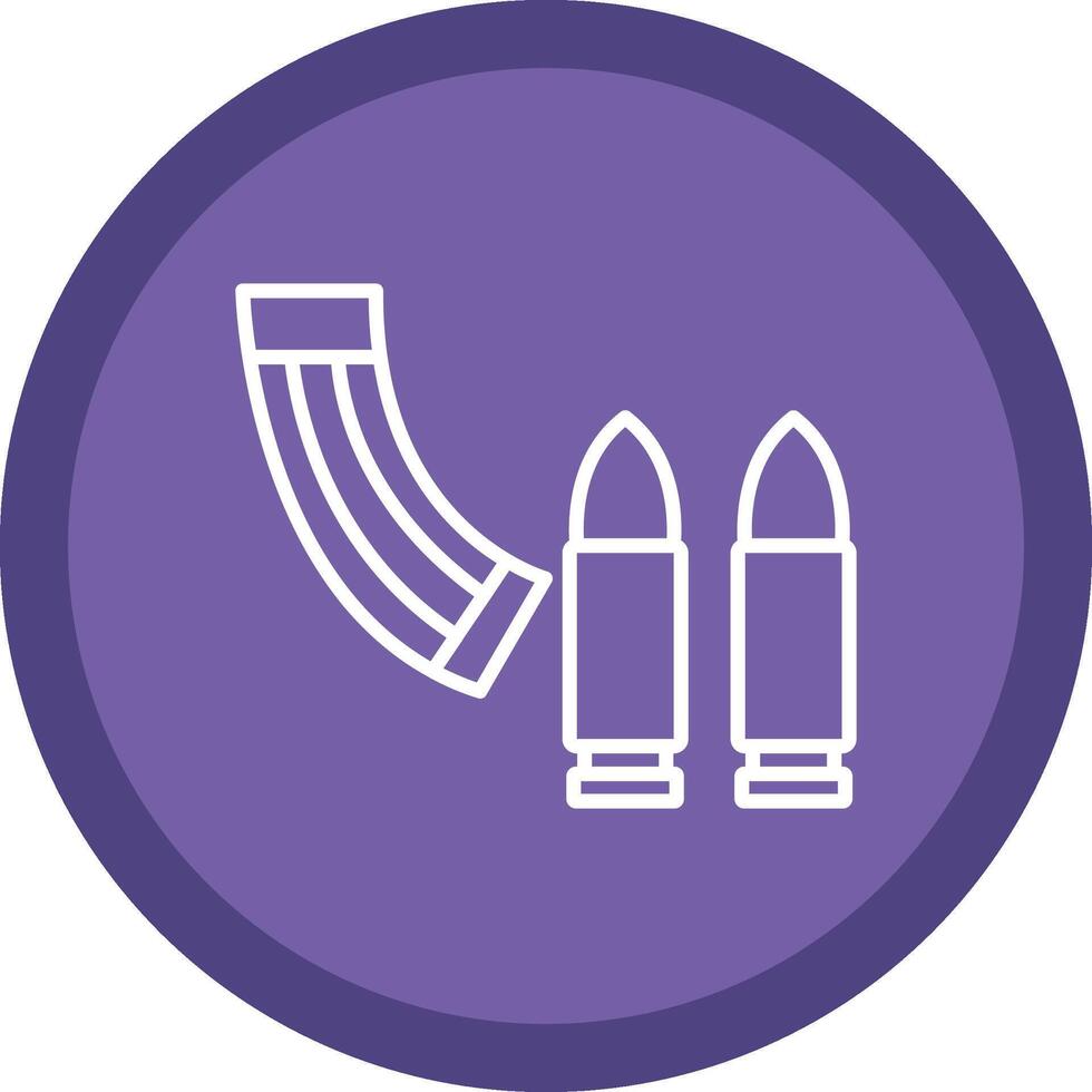 Ammunition Line Multi Circle Icon vector