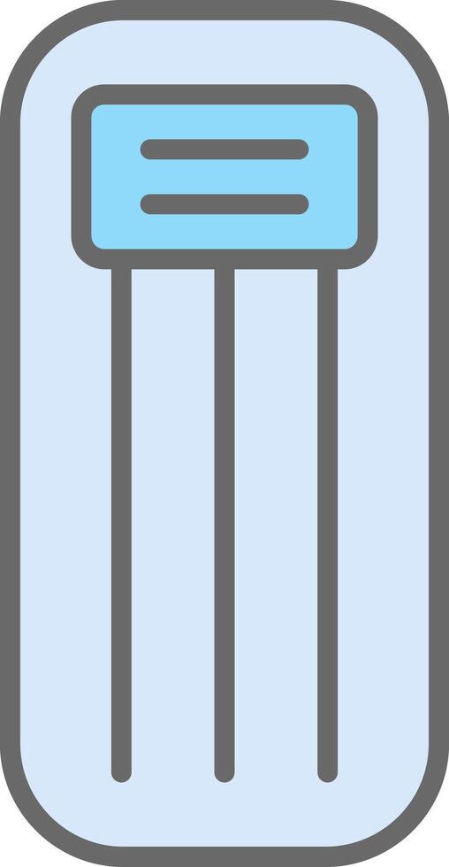 Beach Mattress Line Filled Light Icon vector