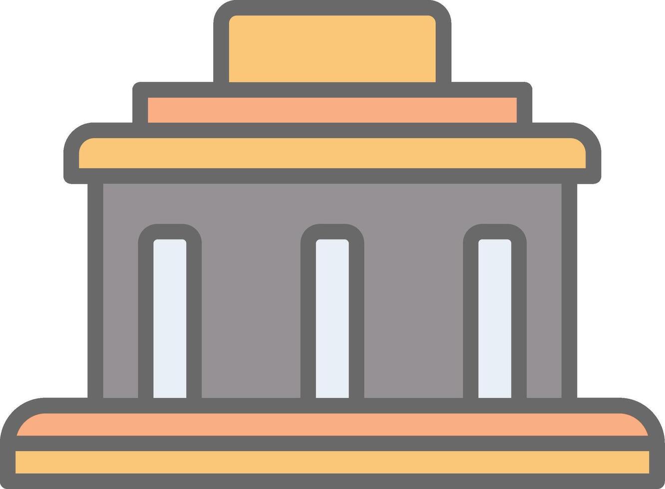Museum Line Filled Light Icon vector
