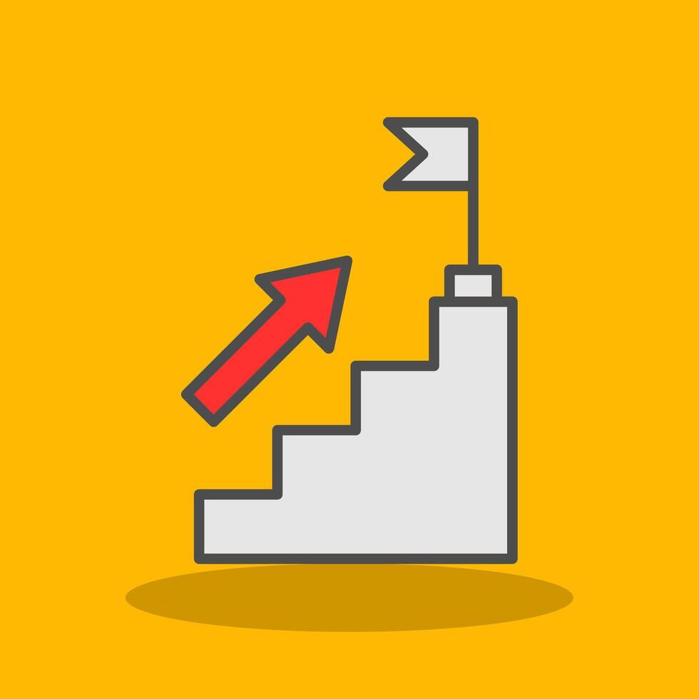 Goal Filled Shadow Icon vector