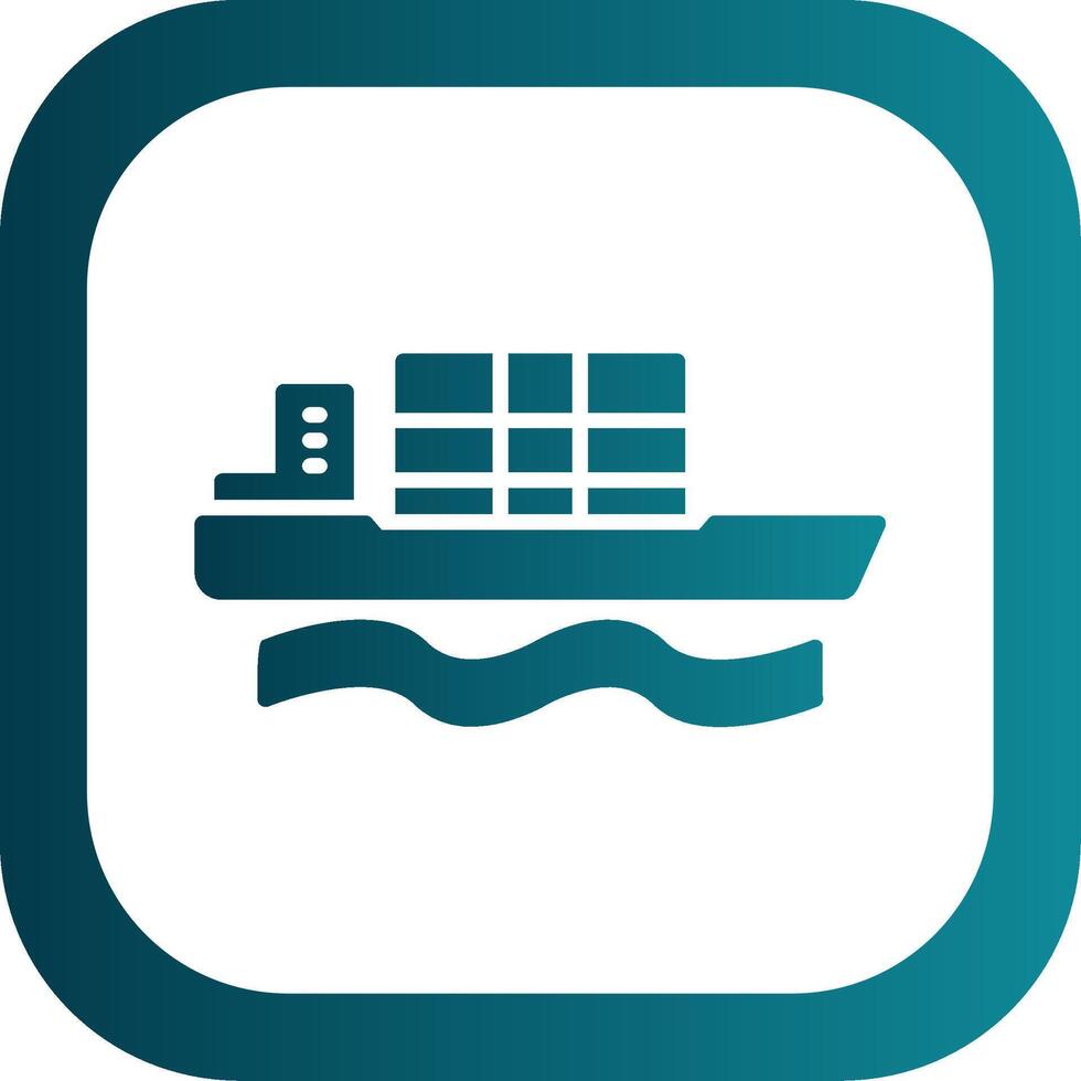 Bulk Carrier Glyph Gradient Corner Icon vector