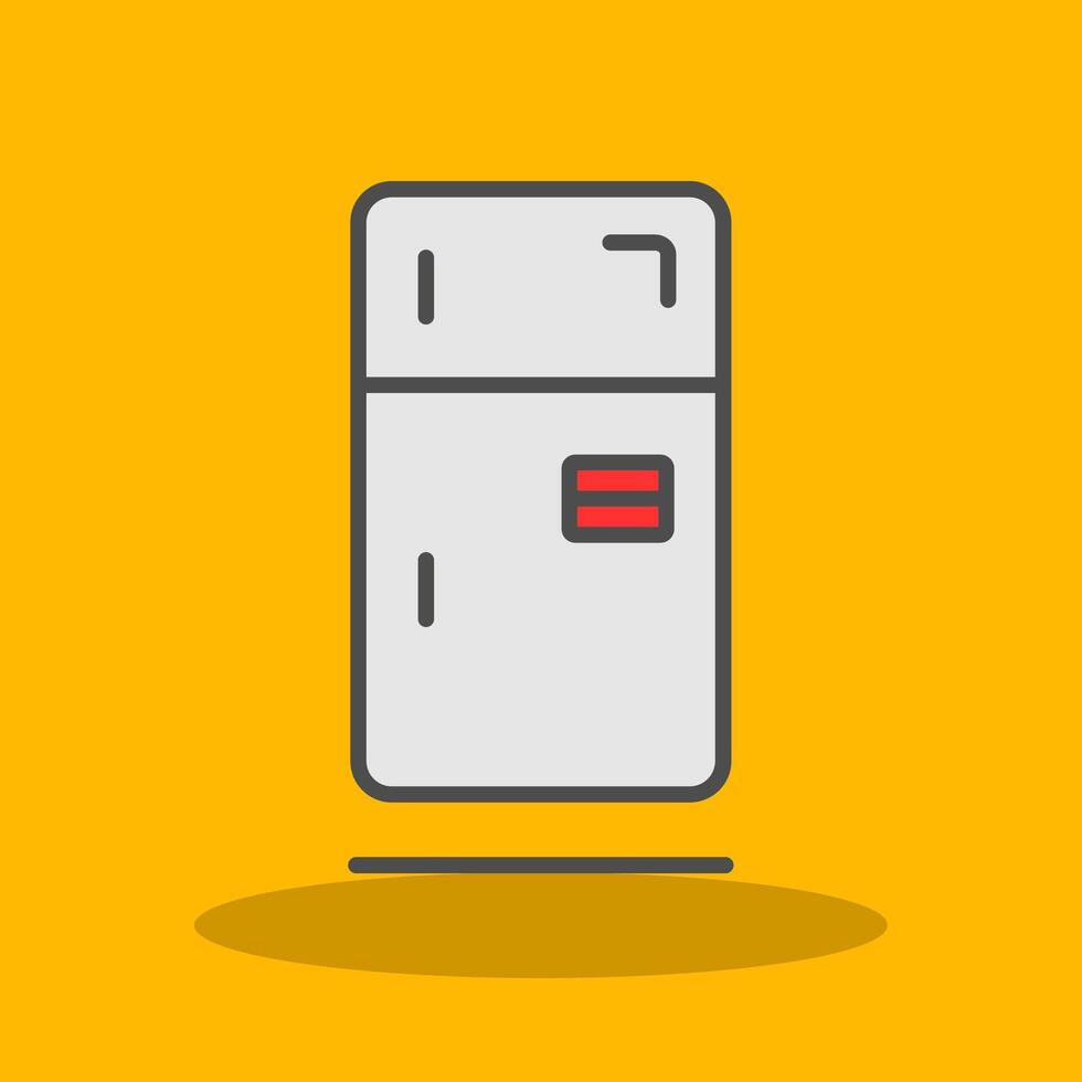 Fridge Filled Shadow Icon vector