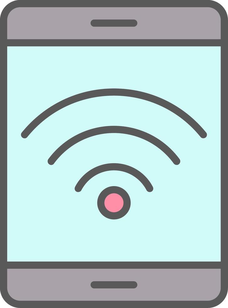 Wifi Line Filled Light Icon vector