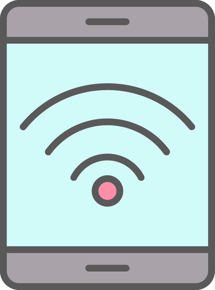 Wifi línea lleno ligero icono vector