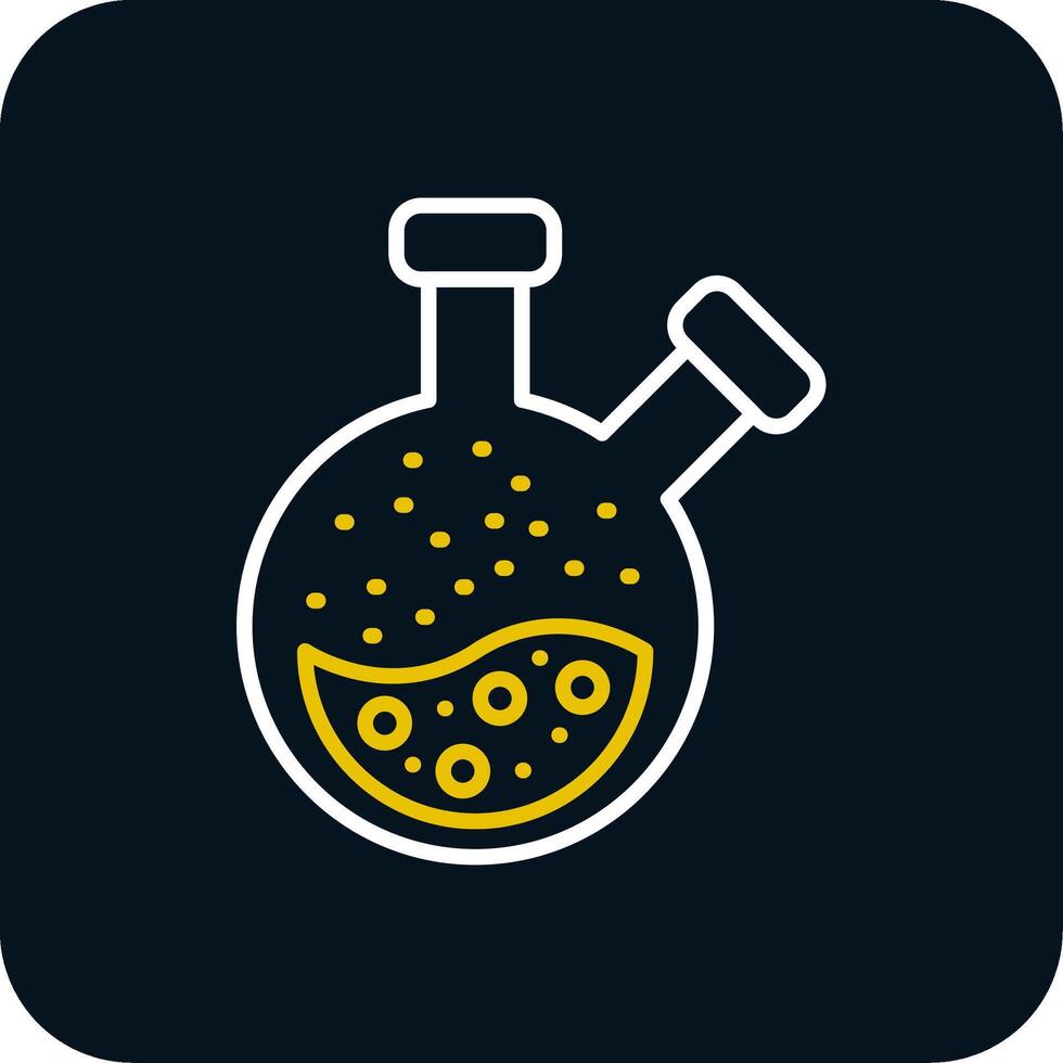 Flask Line Red Circle Icon vector