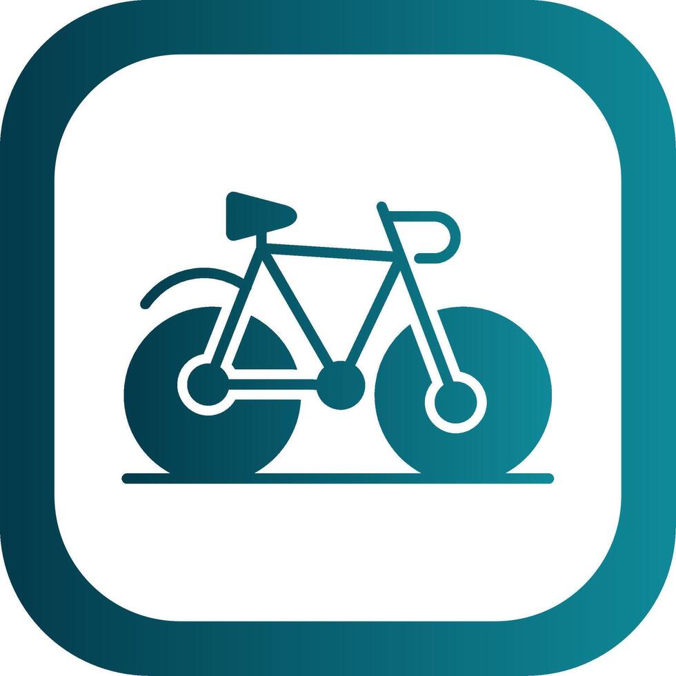 Bicycle Glyph Gradient Corner Icon vector