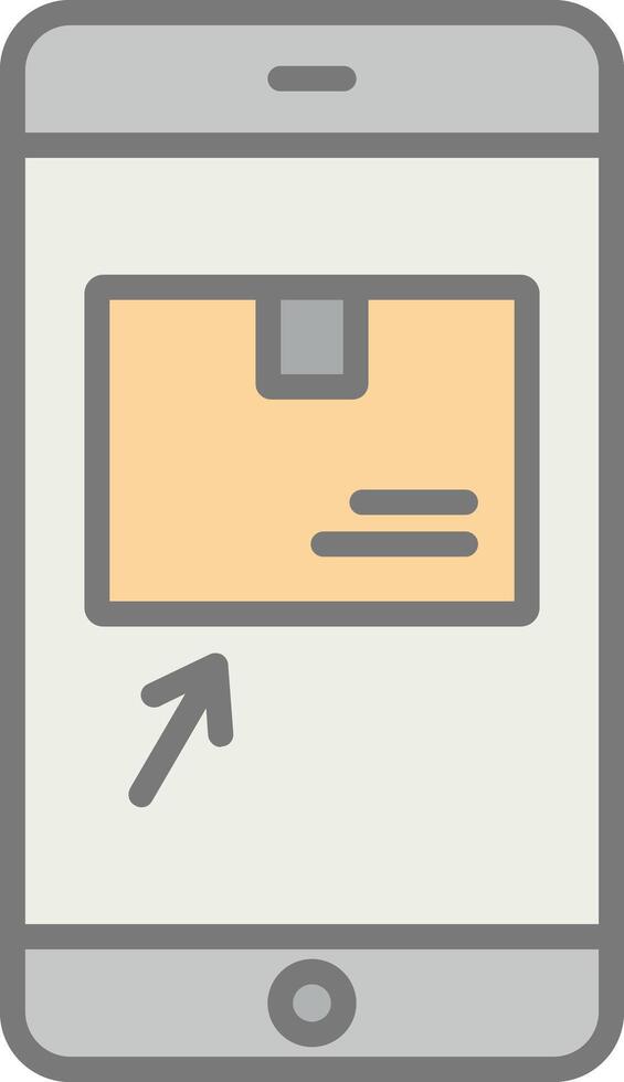 Order OnLine Filled Light Line Filled Light Icon vector