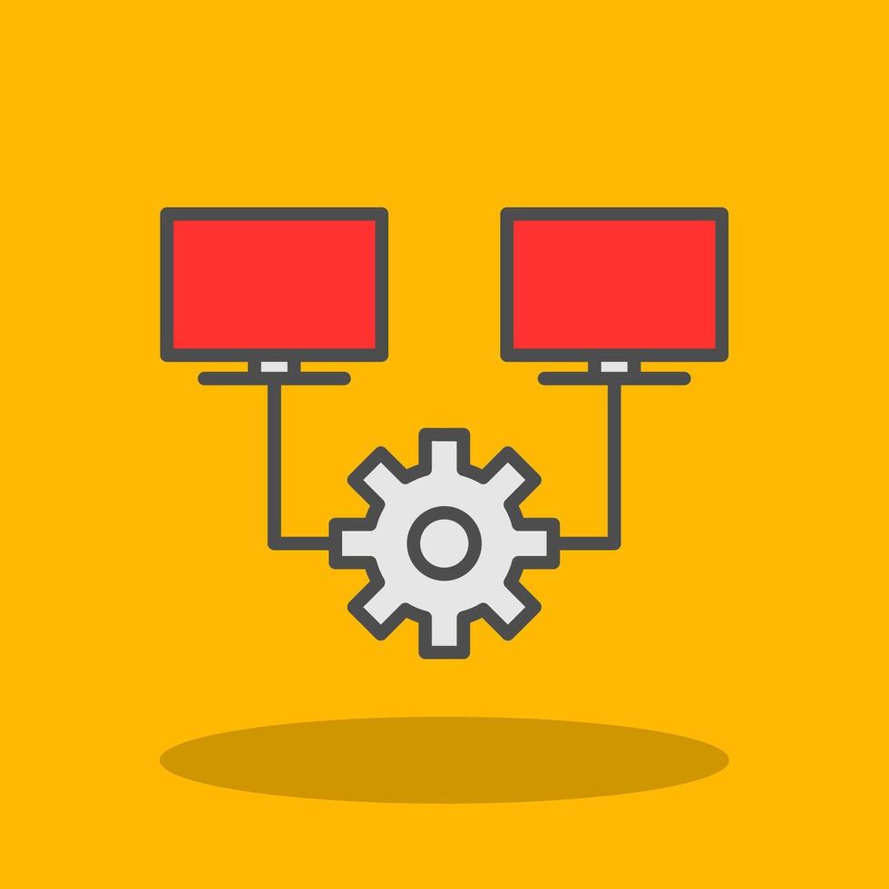 Multitask Filled Shadow Icon vector