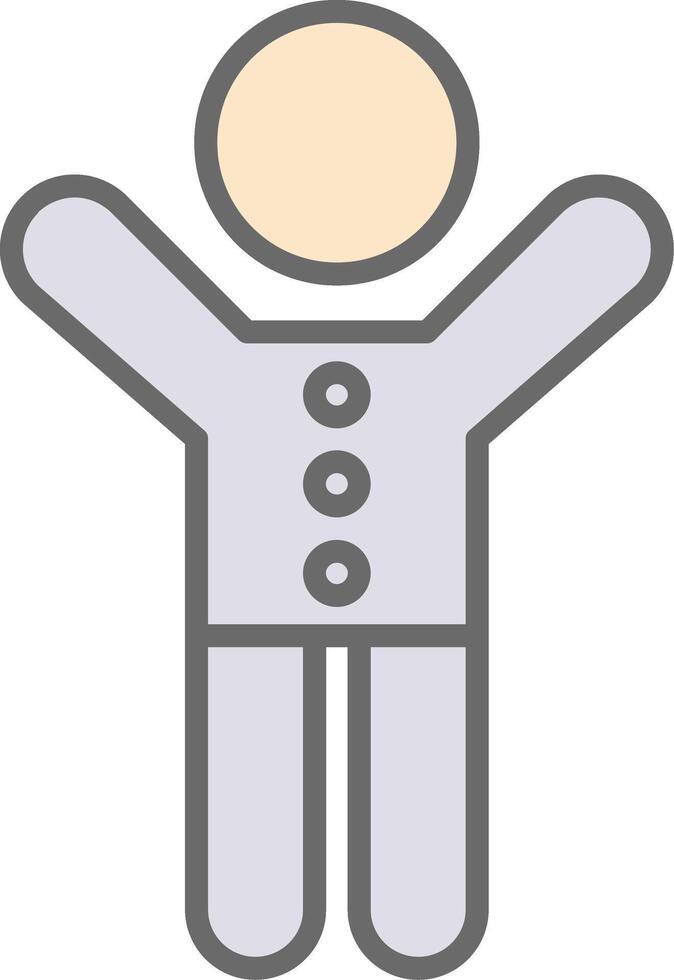 Chlid Patient Line Filled Light Icon vector