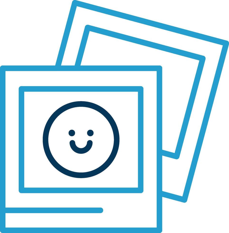 Photograph Line Blue Two Color Icon vector