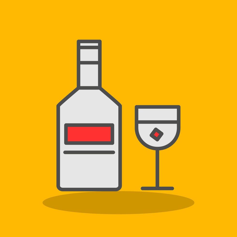 whisky lleno sombra icono vector