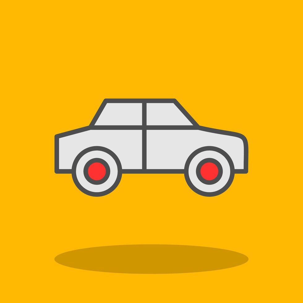 Car Filled Shadow Icon vector