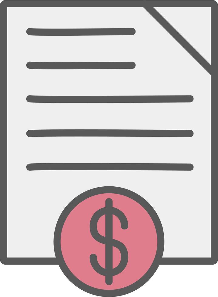 Mortgage Paper Line Filled Light Icon vector