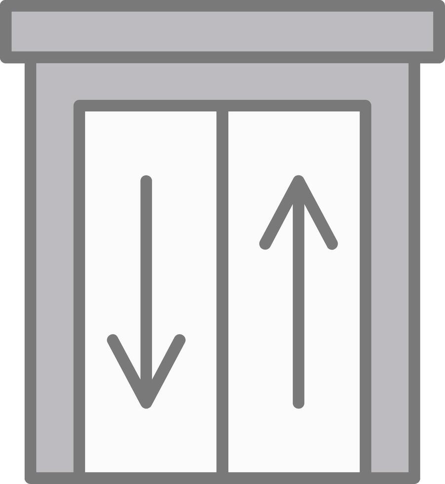 Elevator Line Filled Light Icon vector