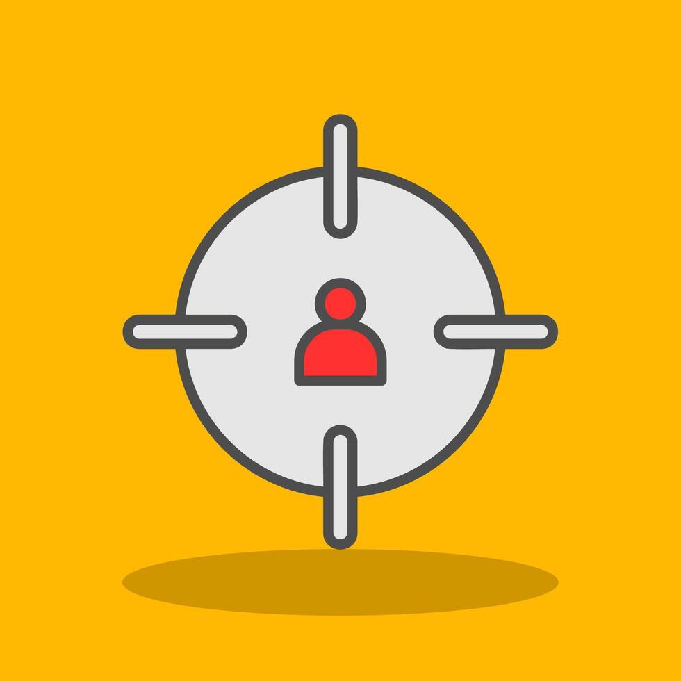 Headshot Filled Shadow Icon vector