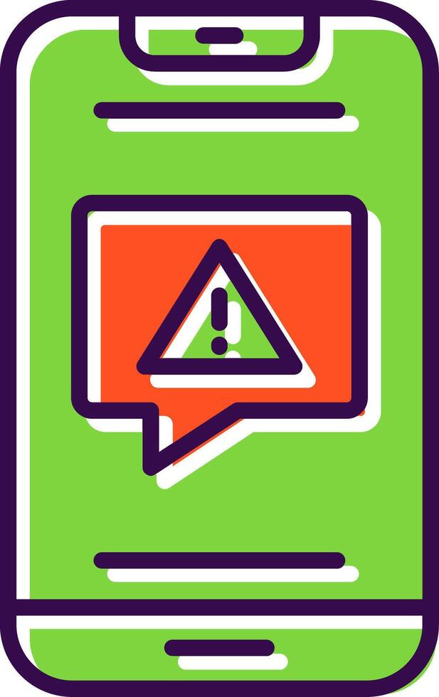 Alert filled Design Icon vector