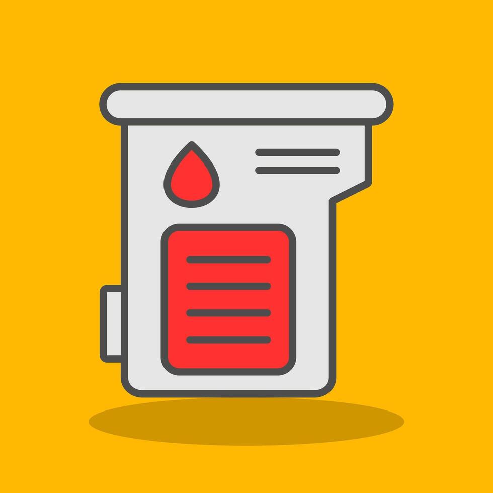 Cartridge Filled Shadow Icon vector